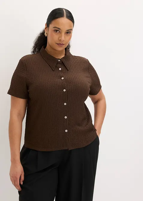 Chemisier en jersey textur&eacute;, bonprix