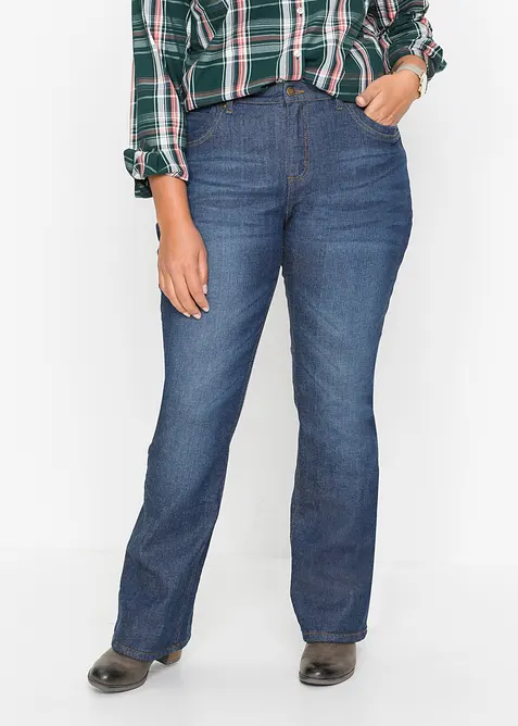 Bootcut-Jeans High Waist, Thermo, bonprix