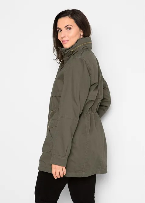 Baumwoll Parka mit Jerseyfutter, bonprix