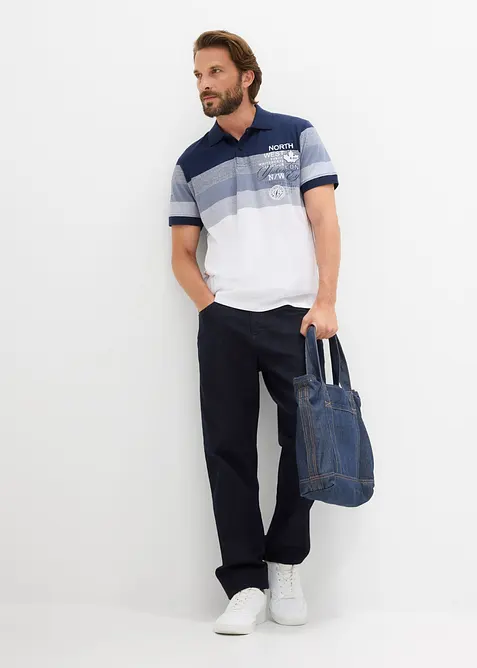 Jersey Poloshirt, Kurzarm aus reiner Bio-Baumwolle, bonprix