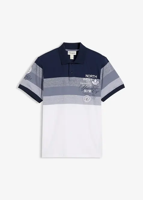 Jersey Poloshirt, Kurzarm aus reiner Bio-Baumwolle, bonprix