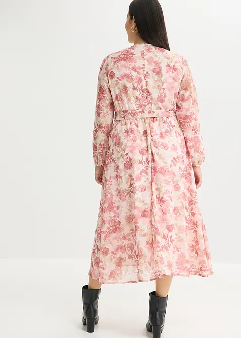 Chiffonkleid mit Bindeband (2-tlg. Set), bonprix