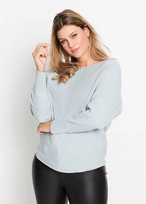 Oversize-Ripp-Pullover, bonprix