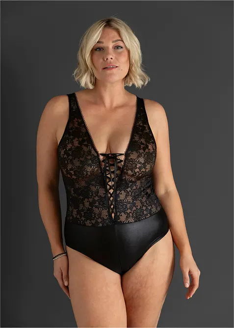 Body ouvert mit Wetlook, bonprix