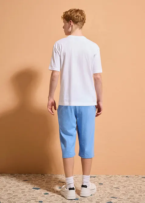 Loose Fit T-Shirt und Jersey-Longbermuda aus reiner Bio Baumwolle (2-tlg.Set), bonprix