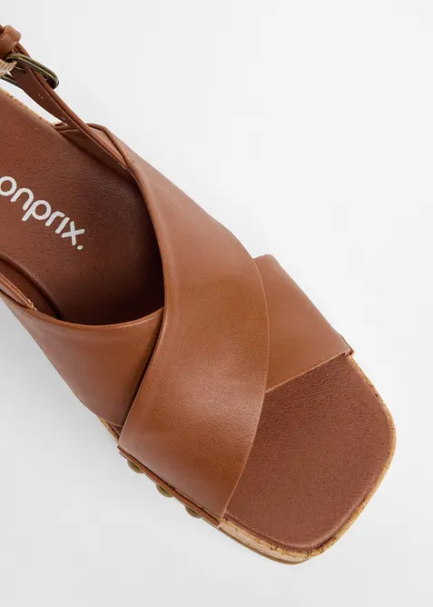 Keilsandaletten in Kork-Optik, bonprix