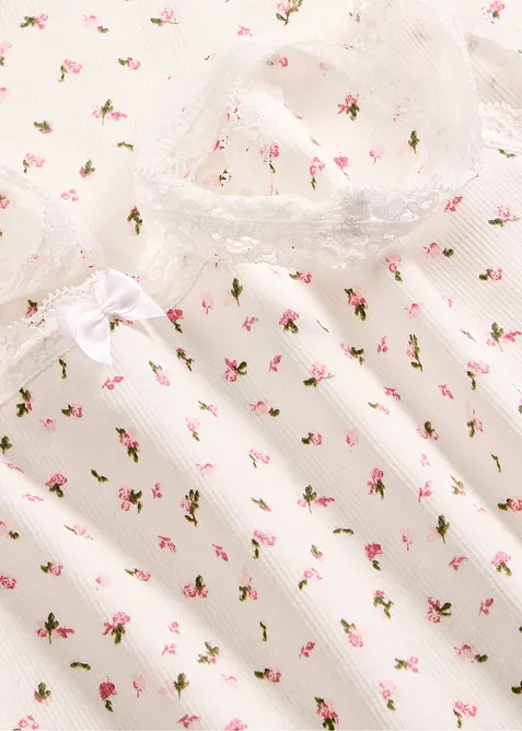 Chemise de nuit en mati&egrave;re c&ocirc;tel&eacute;e, bonprix