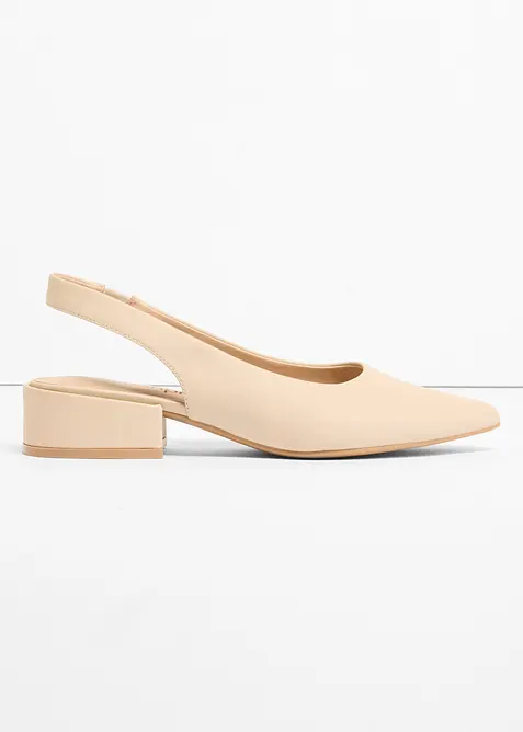 Escarpins slingback &agrave; talon plat, bonprix