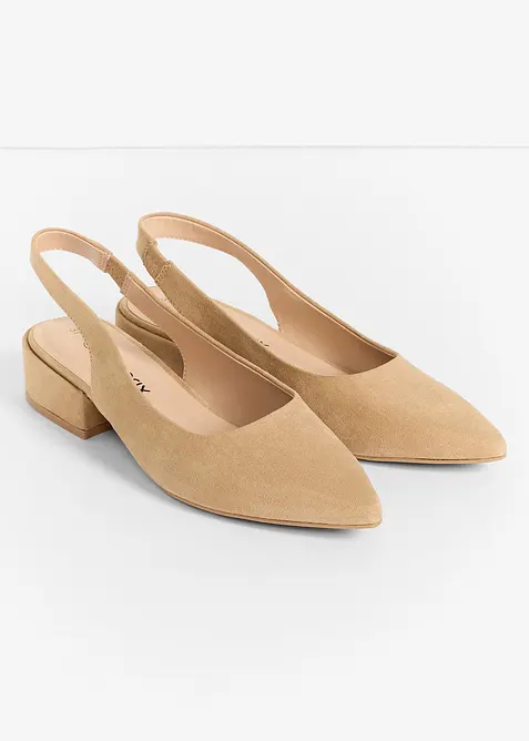 Slingpumps mit flachem Absatz, bonprix