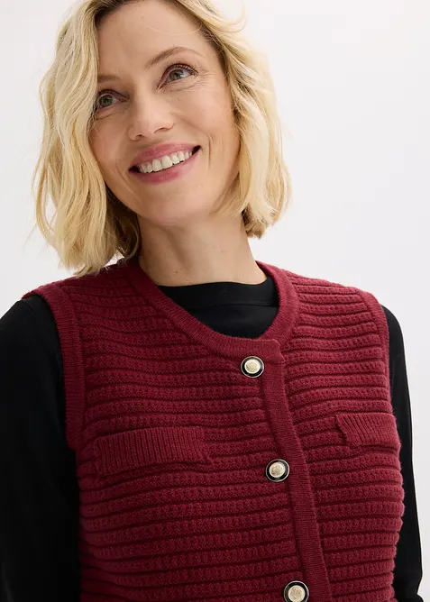 Gilet sans manches en maille, bonprix