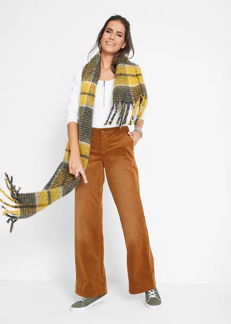 Stretch-Cordhose, Wide, bonprix