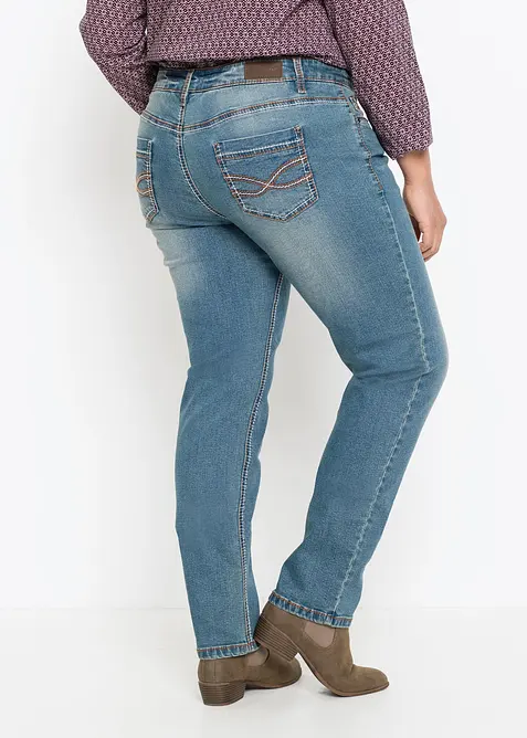 Straight-Jeans Mid Waist, Stretch, bonprix