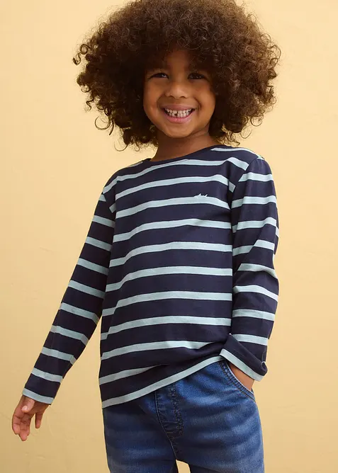 Langarmshirt aus reiner Bio-Baumwolle (2er Pack), bonprix