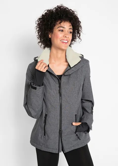 Veste outdoor fonctionnelle avec int&eacute;rieur polaire peluche, imperm&eacute;able, bonprix