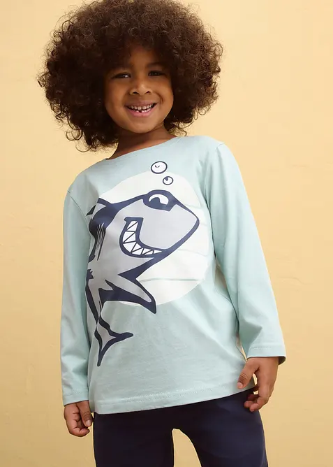 Langarmshirt aus reiner Bio-Baumwolle (2er Pack), bonprix