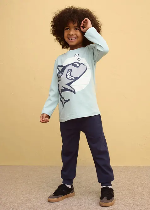 Langarmshirt aus reiner Bio-Baumwolle (2er Pack), bonprix