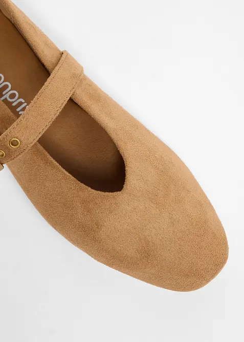 Ballerines &agrave; bride et &oelig;illets, bonprix