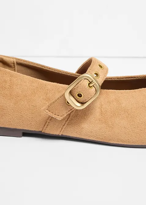 Ballerines &agrave; bride et &oelig;illets, bonprix