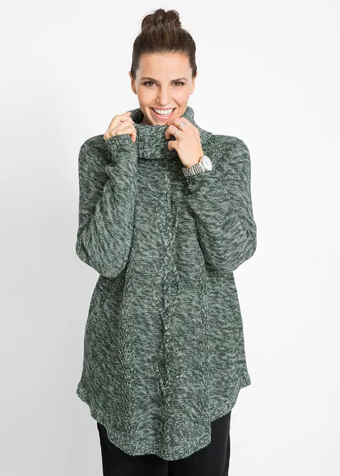 Pull long esprit poncho, manches longues, bonprix