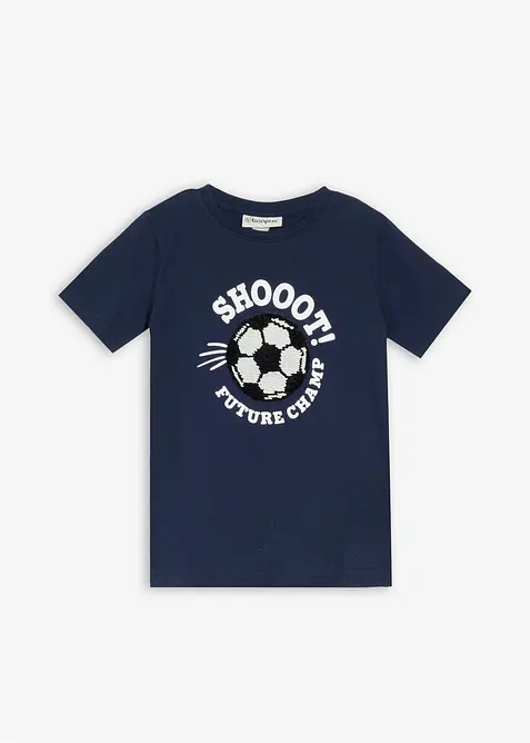 T-Shirt mit Wendepailletten aus reiner Bio-Baumwolle, bonprix