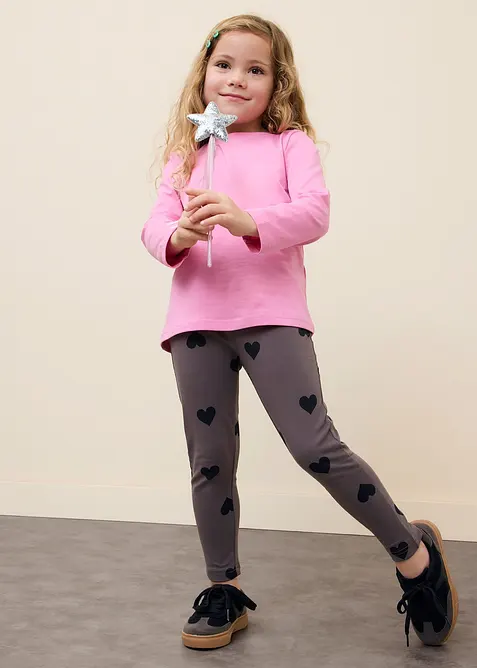 Lot de 3 T-shirts manches longues en coton extensible, bonprix