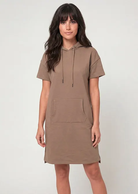 Robe sweat &agrave; capuche, bonprix