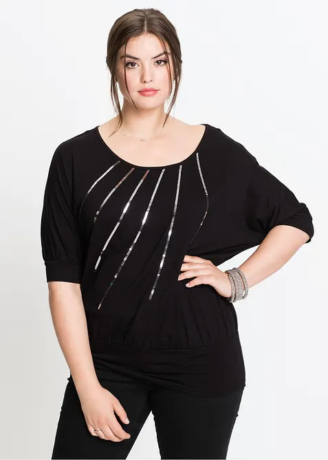 T-shirt fluide en viscose extensible, bonprix