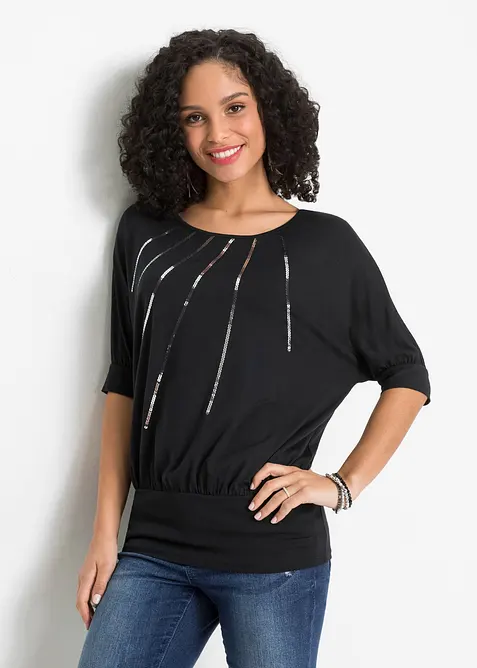 T-shirt fluide en viscose extensible, bonprix