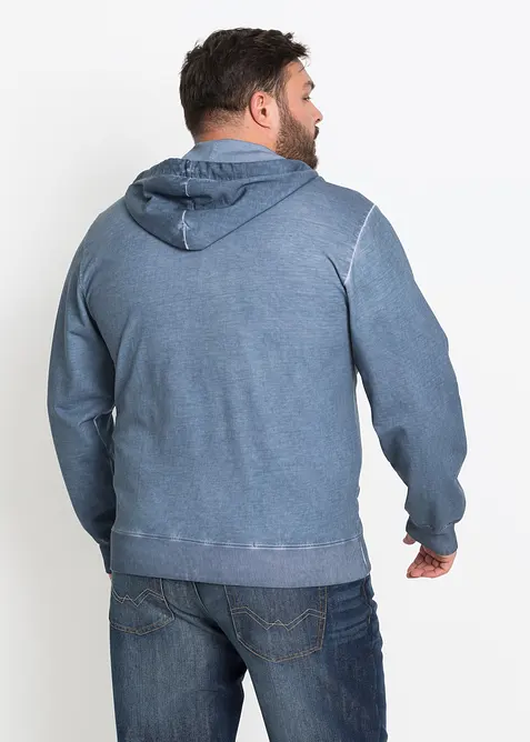 Kapuzen-Sweatjacke in ausgewaschener Optik, bonprix