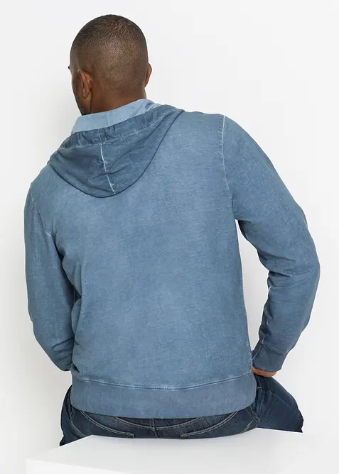 Kapuzen-Sweatjacke in ausgewaschener Optik, bonprix