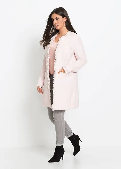 Blazer long en maille boucl&eacute;e, bonprix