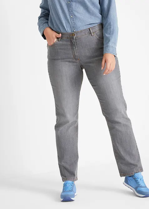 Straight Jeans Mid Waist, Stretch, bonprix