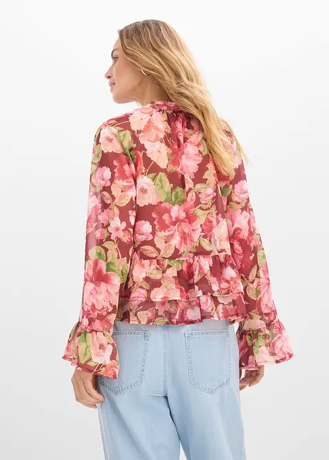 Chiffonbluse mit Volants, bonprix