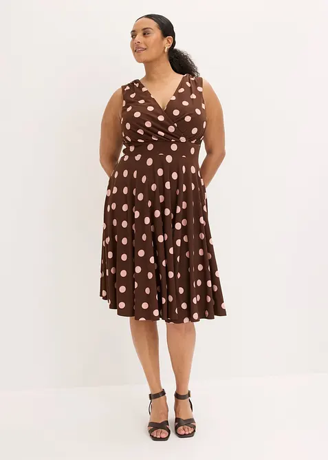 Robe en jersey &agrave; pois, bonprix