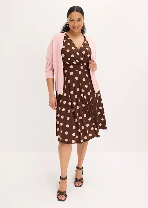 Robe en jersey &agrave; pois, bonprix