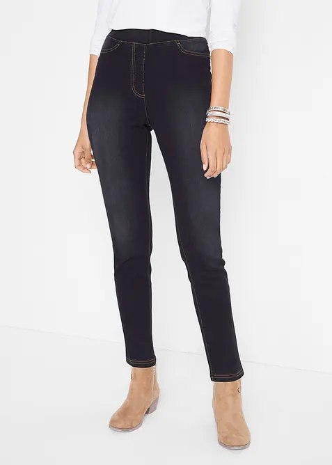 Jegging taille haute en mati&egrave;re thermique l&eacute;g&egrave;rement &eacute;lastique, taille confortable, bonprix