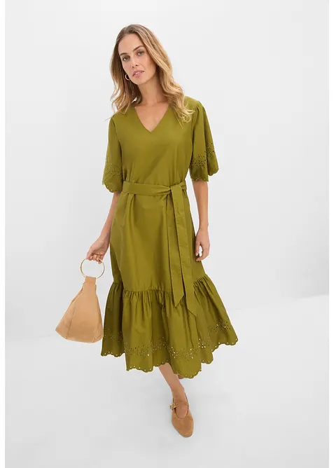 Midikleid aus reiner Baumwolle, bonprix