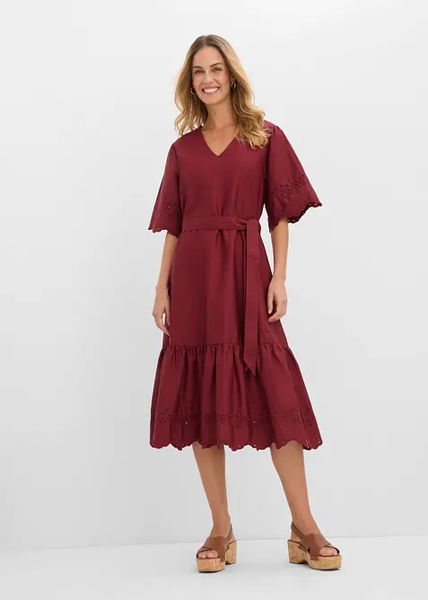 Midikleid aus reiner Baumwolle, bonprix