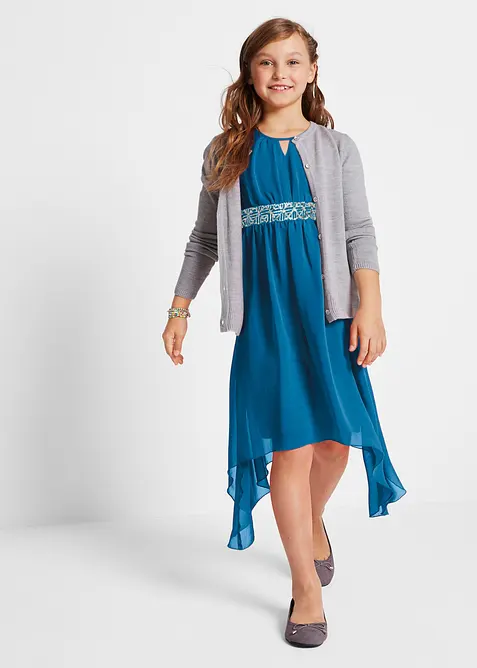 Robe en cr&ecirc;pe &agrave; sequins, bonprix