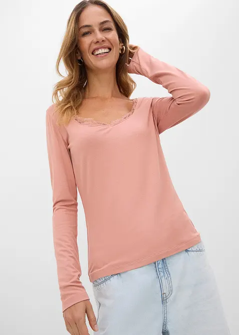 Langarmshirt aus softem Viskose-Mix, bonprix