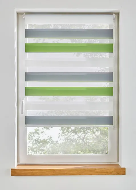 Doppelrollo mit farbigen Streifen, bonprix