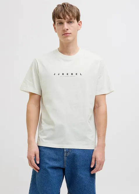 JJ REBEL T-Shirt aus reiner Baumwolle, Loose Fit, JJ REBEL