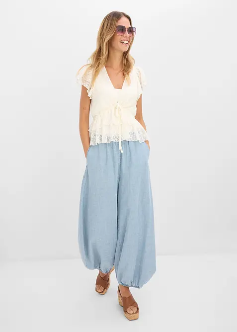 Kurzes Spitzenshirt, bonprix