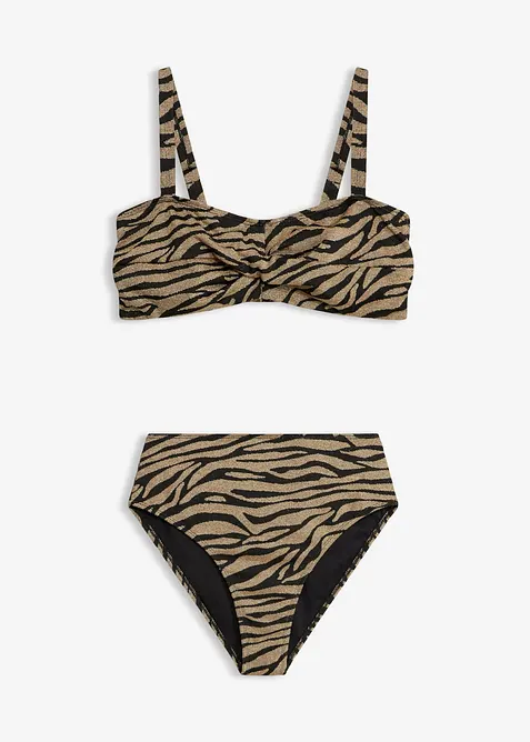 Balconette-Bikini aus gl&auml;nzendem Material (2-tlg.Set), bonprix
