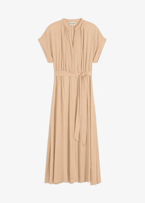 Hemdblusenkleid aus flie&szlig;ender Viskose, bonprix