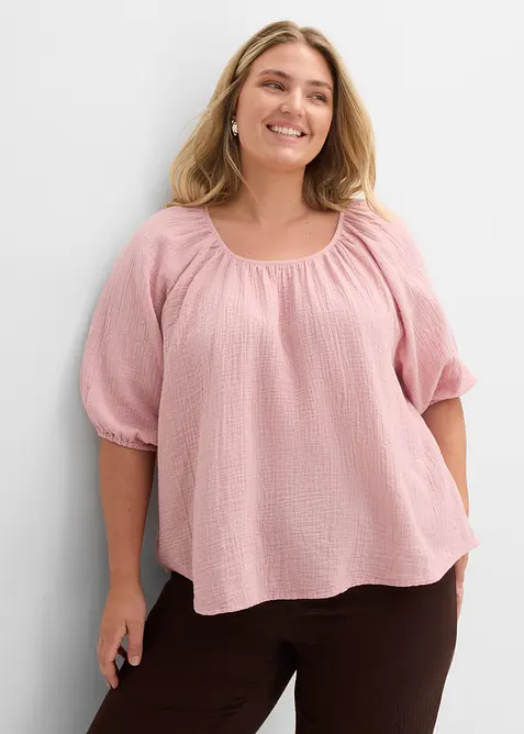 Musselin-Tunika aus reiner Baumwolle, bonprix