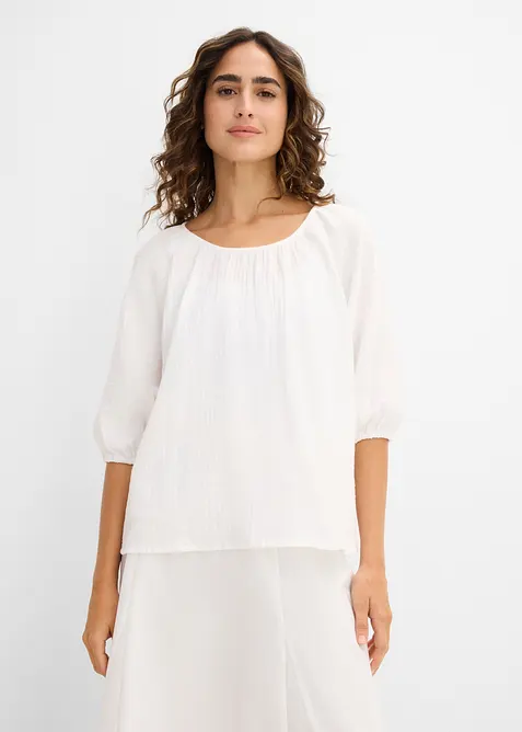 Musselin-Tunika aus reiner Baumwolle, bonprix
