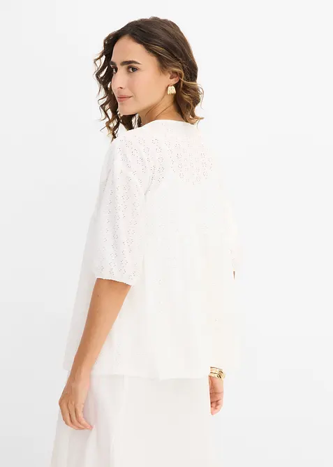 Blouse orn&eacute;e de belles broderies, bonprix
