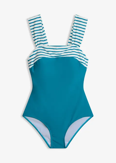 Maillot 1 pi&egrave;ce sculptant &agrave; bretelles larges, maintien mod&eacute;r&eacute;, bonprix