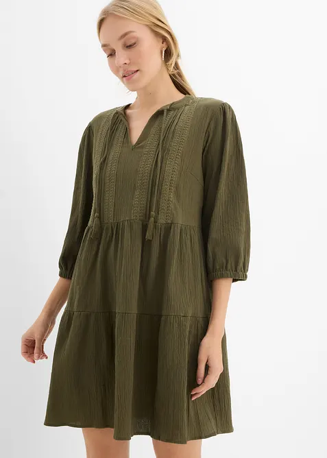 Robe-chemise 100% coton, bonprix
